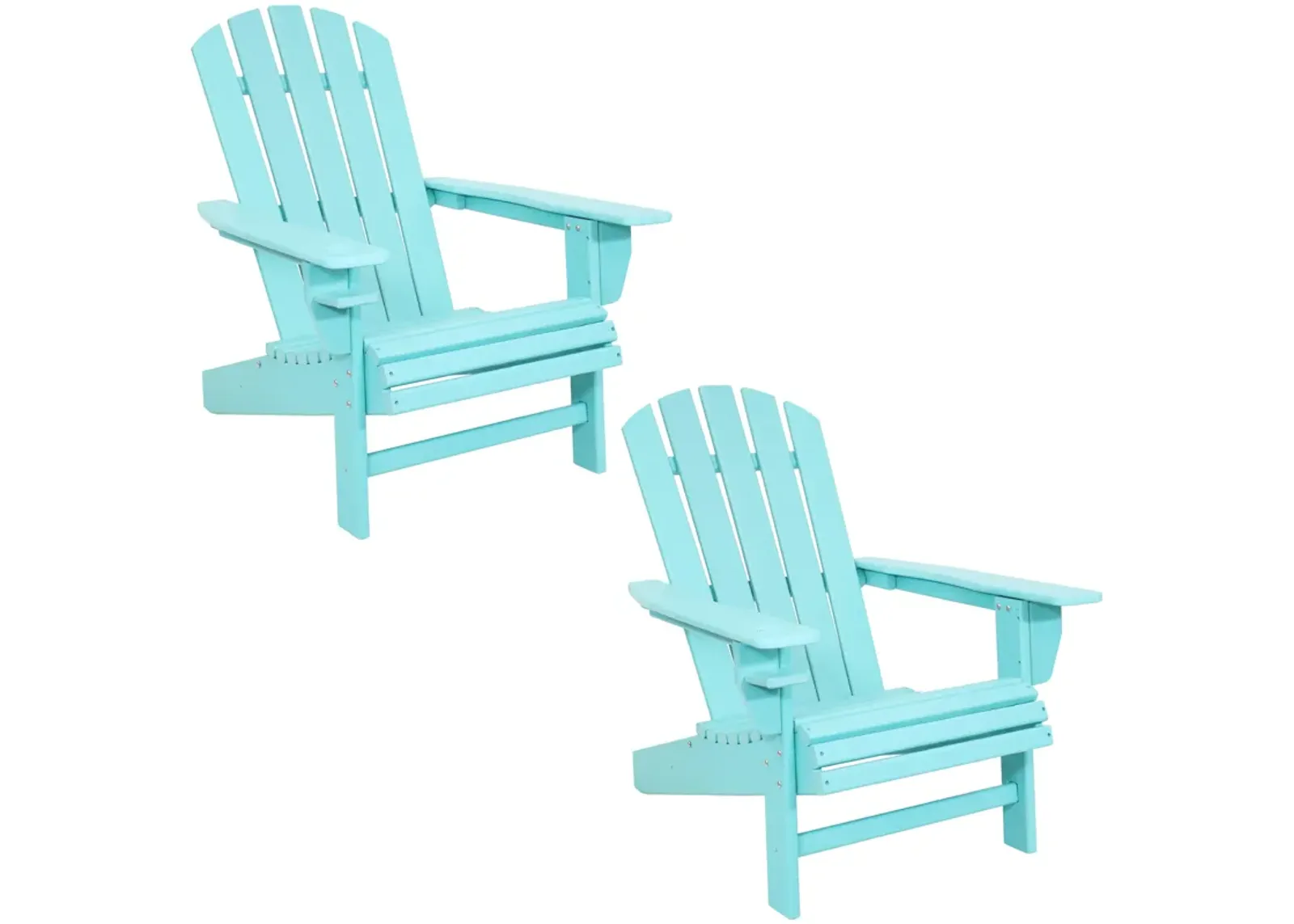 Sunnydaze All-Weather Adirondack Chair with Drink Holder