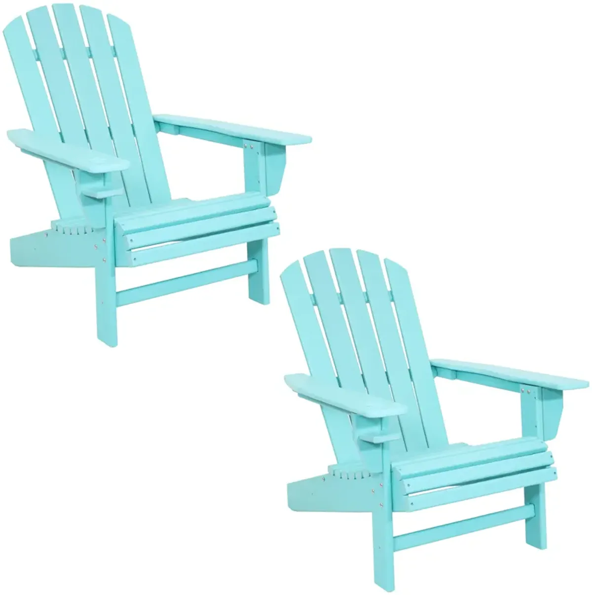 Sunnydaze All-Weather Adirondack Chair with Drink Holder