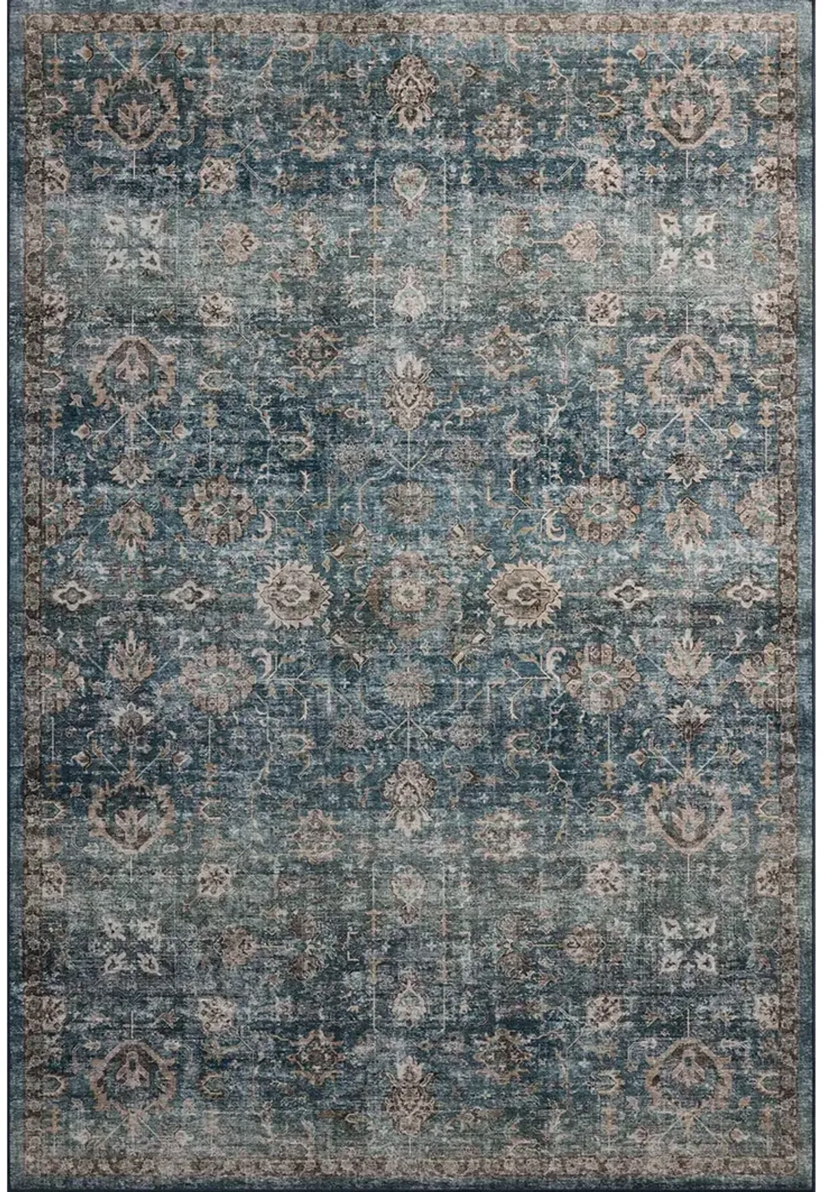 Anniston Lagoon/Natural 2'6"x12' Runner Rug