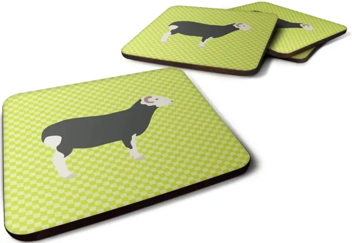 Caroline's Treasures Herwick Sheep Green Decorative coasters, 3.5, Multicolor