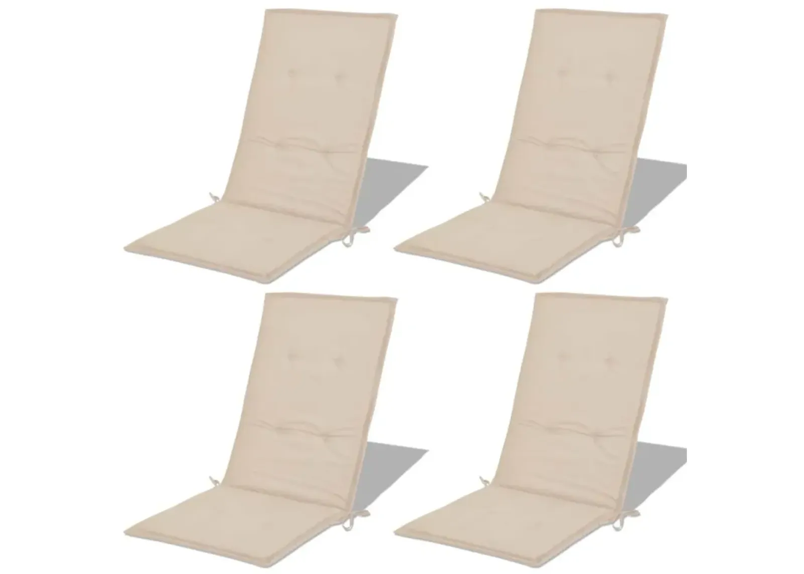 vidaXL Garden Chair Cushions 4 pcs Cream 47.2"x19.7"x1.18"