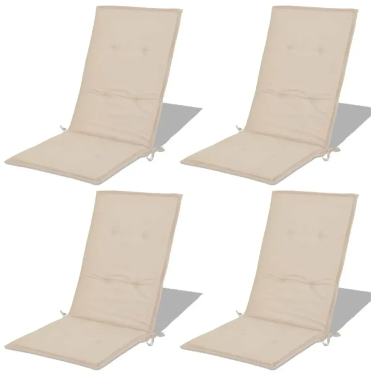 vidaXL Garden Chair Cushions 4 pcs Cream 47.2"x19.7"x1.18"