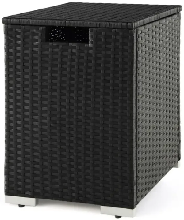 Hivvago 2-in-1 Patio Rattan Gas Propane Tank Cover for 20 lbs Propane Tanks