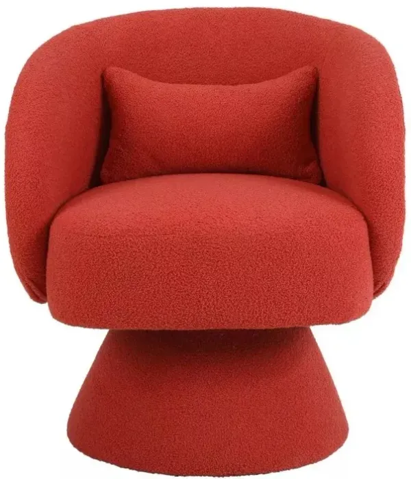 Streamdale Round Swivel Accent Chair (Orange)