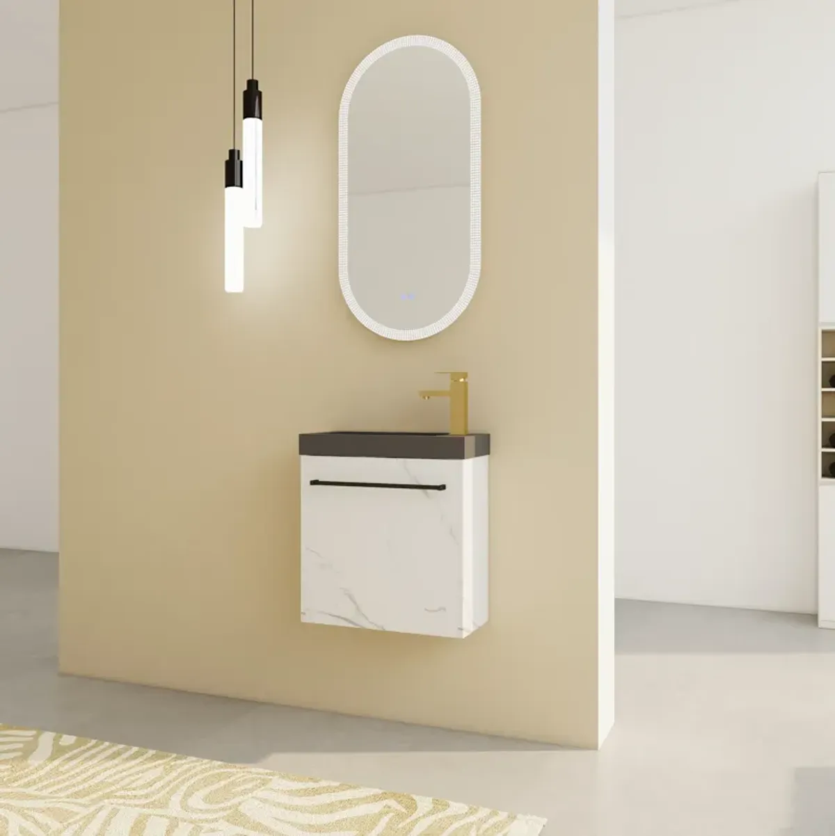 Gewnee 20'' Floating Wall-Mounted Bathroom Vanity