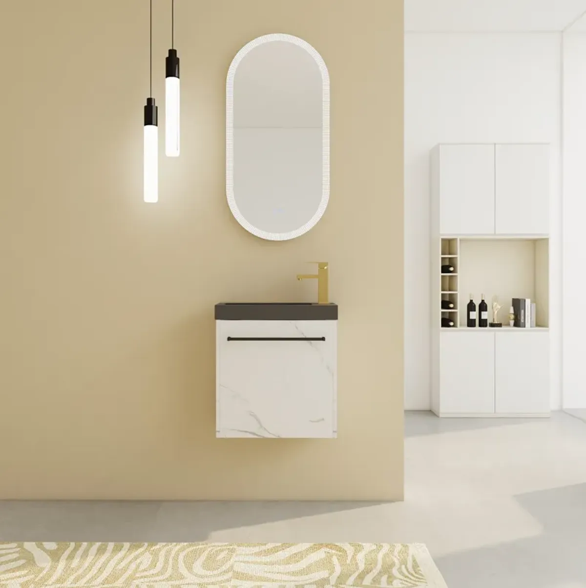 Gewnee 20'' Floating Wall-Mounted Bathroom Vanity