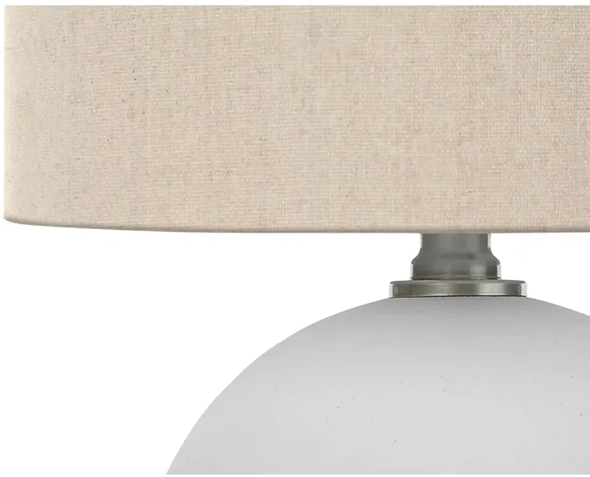 Monarch Specialties I 9632 - Lighting, 16"H, Table Lamp, Cream Shade, Cream Ceramic, Contemporary