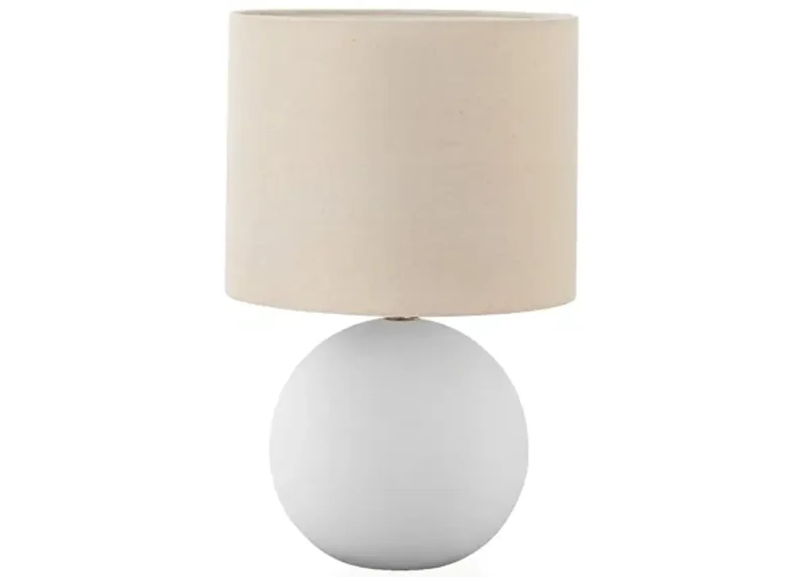 Monarch Specialties I 9632 - Lighting, 16"H, Table Lamp, Cream Shade, Cream Ceramic, Contemporary