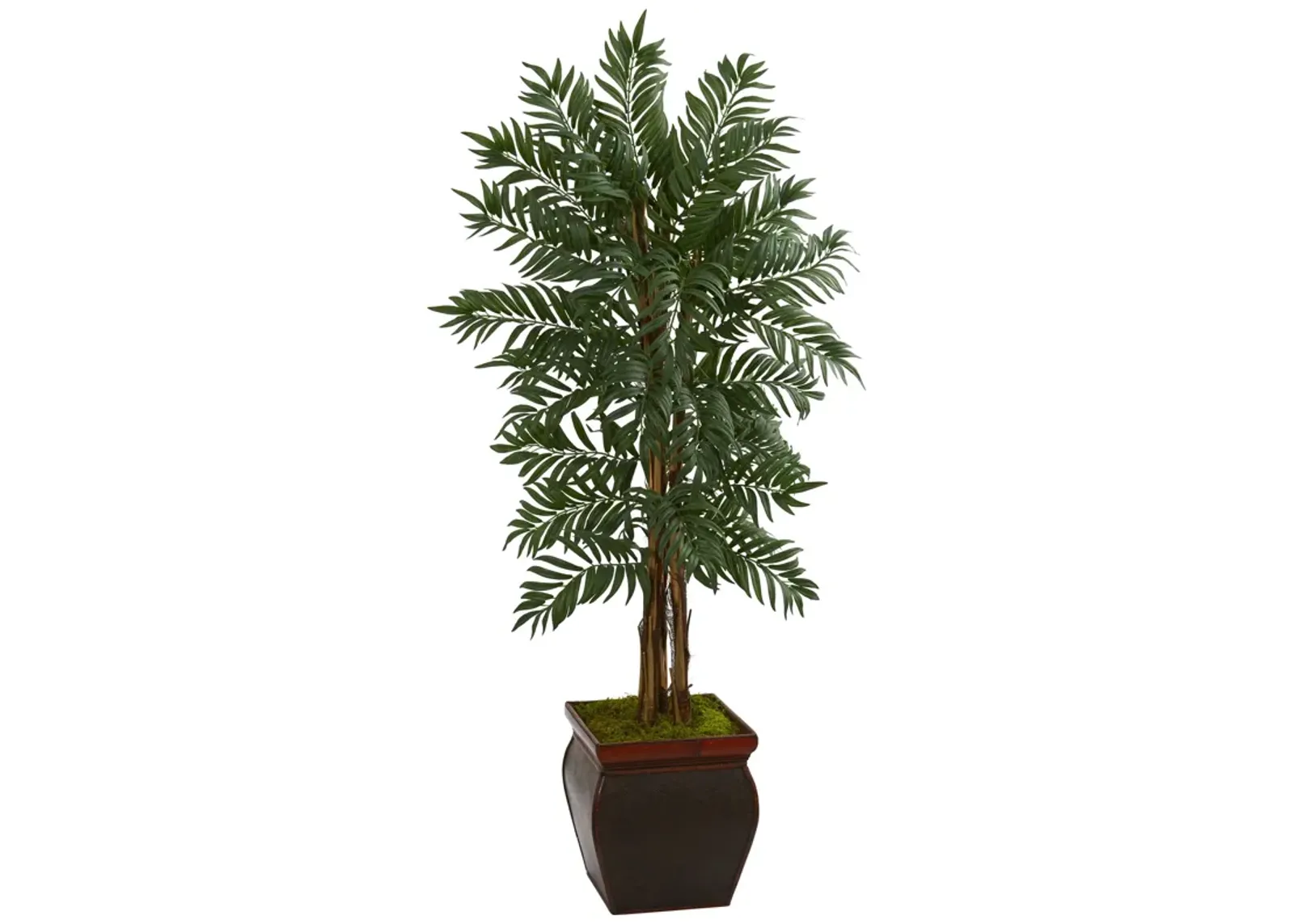 HomPlanti 5 Feet Parlor Palm Artificial Tree in Decorative Planter