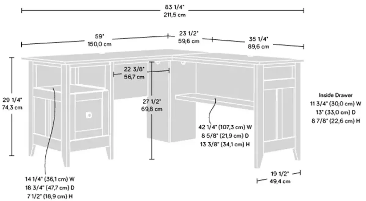 August Hill  L-Desk