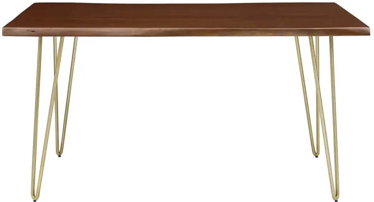 Modway - Ardor 60" Live Edge Acacia Wood Dining Table Black Walnut