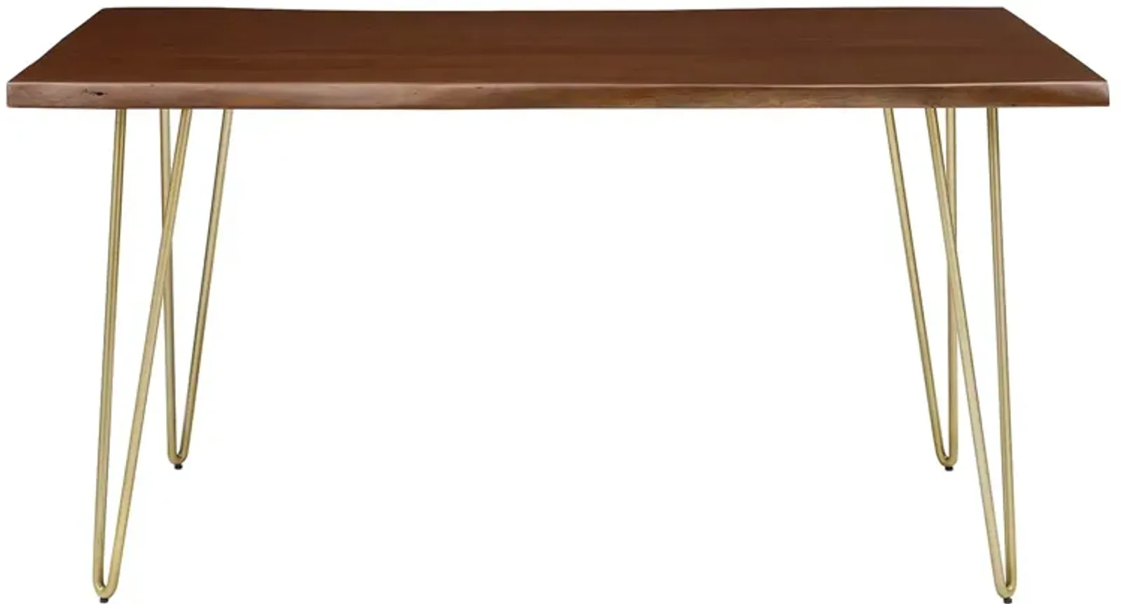 Modway - Ardor 60" Live Edge Acacia Wood Dining Table Black Walnut