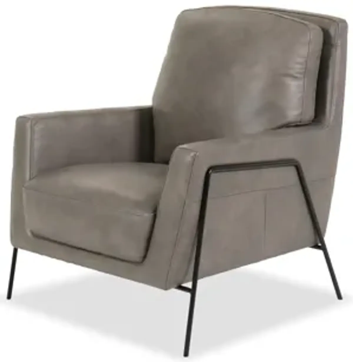 Amette Metal Frame Club Chair, Meteor