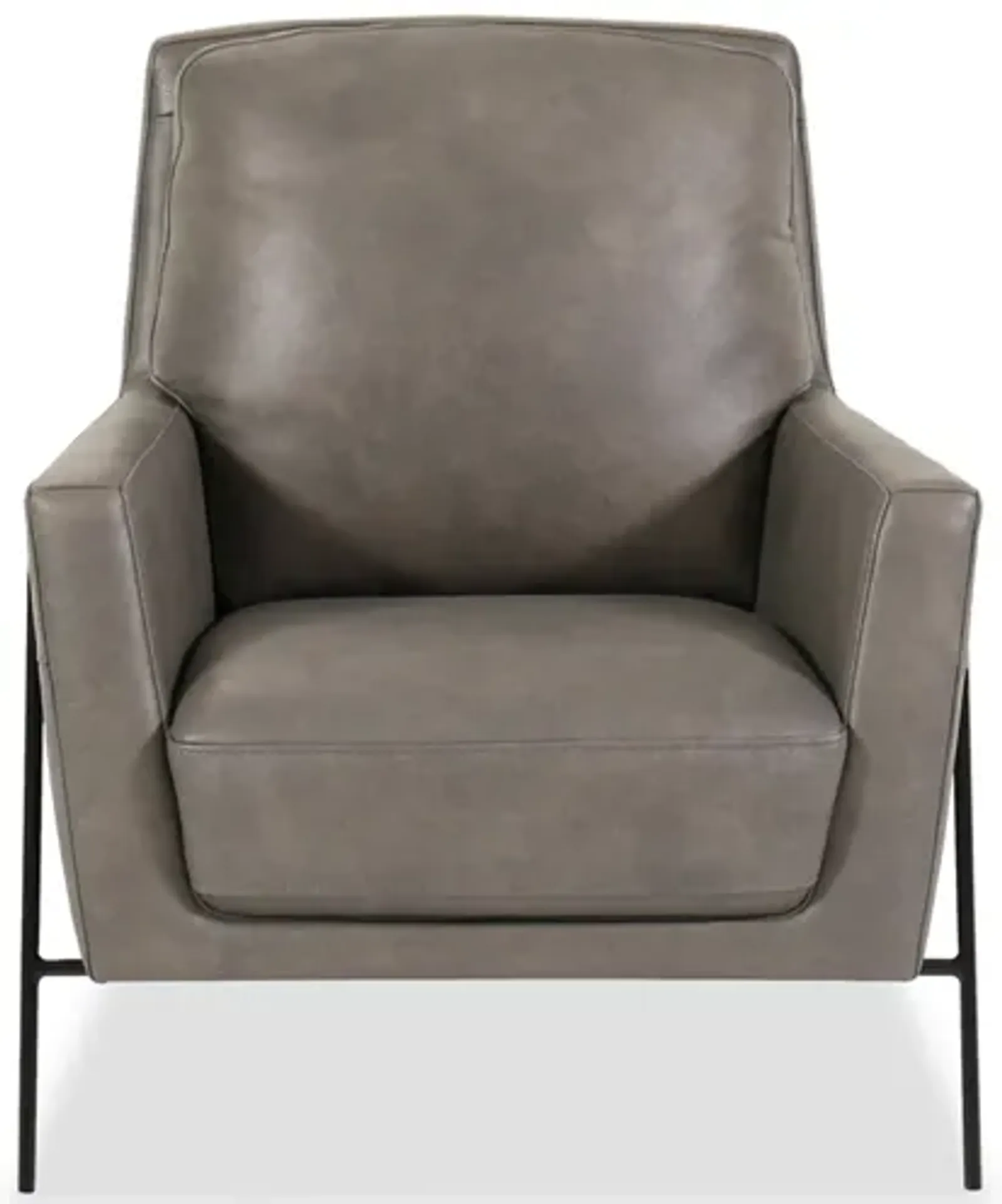 Amette Metal Frame Club Chair, Meteor