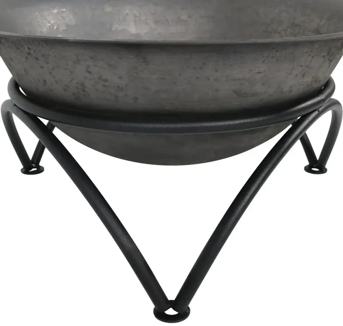 Hivvago 23.5 inch Wood-Burning Small Cast Iron Fire Pit Bowl with Stand