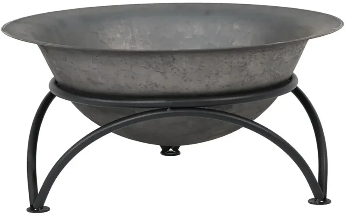 Hivvago 23.5 inch Wood-Burning Small Cast Iron Fire Pit Bowl with Stand