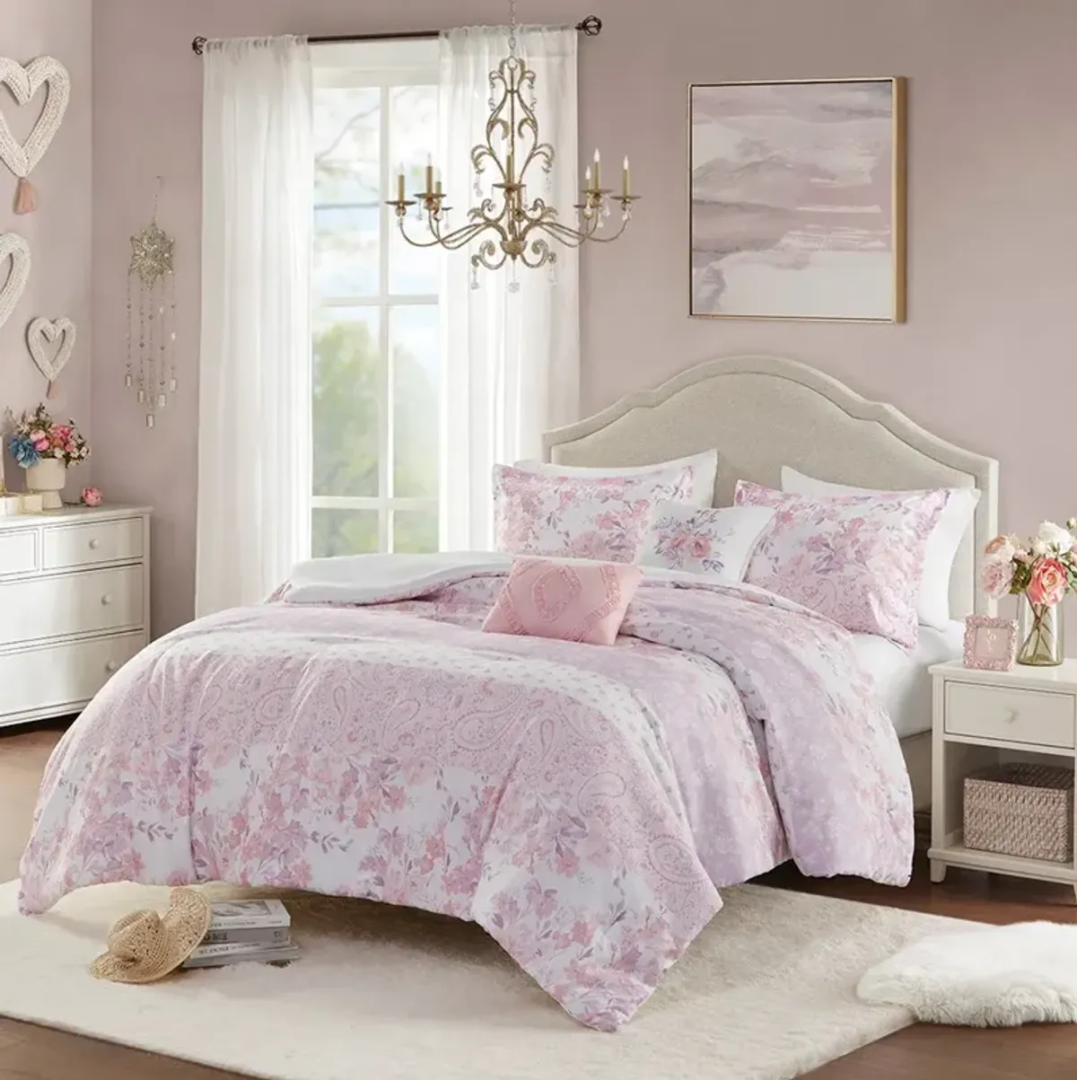 Gracie Mills Valeria Floral Paisley Comforter Set