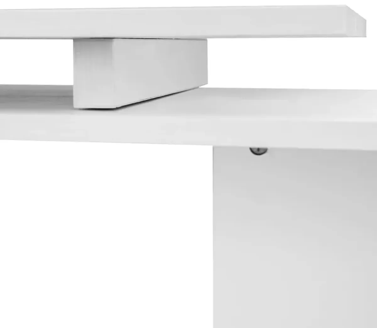 55" L-Shaped Rotating Corner Desk with Storage Shelves