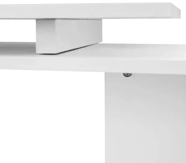Streamdale 55" L-Shaped Rotating Corner Desk with Storage Shelves