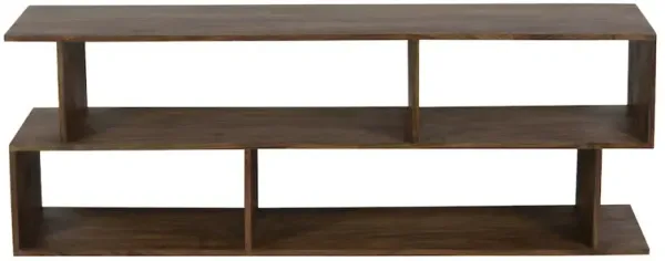 Porter Designs Portola Solid Acacia Wood TV Stand, Brown