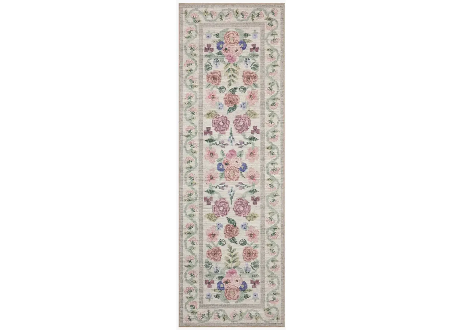 Rosa RSA-01 Ivory 2''6" x 9''6" Rug by Rifle Paper Co.