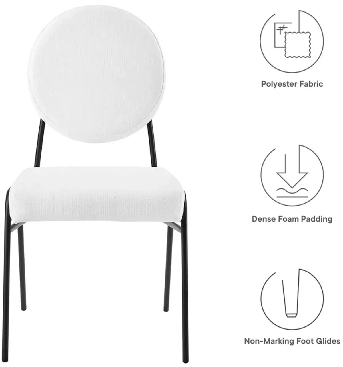 Craft Upholstered Fabric Dining Side Chairs