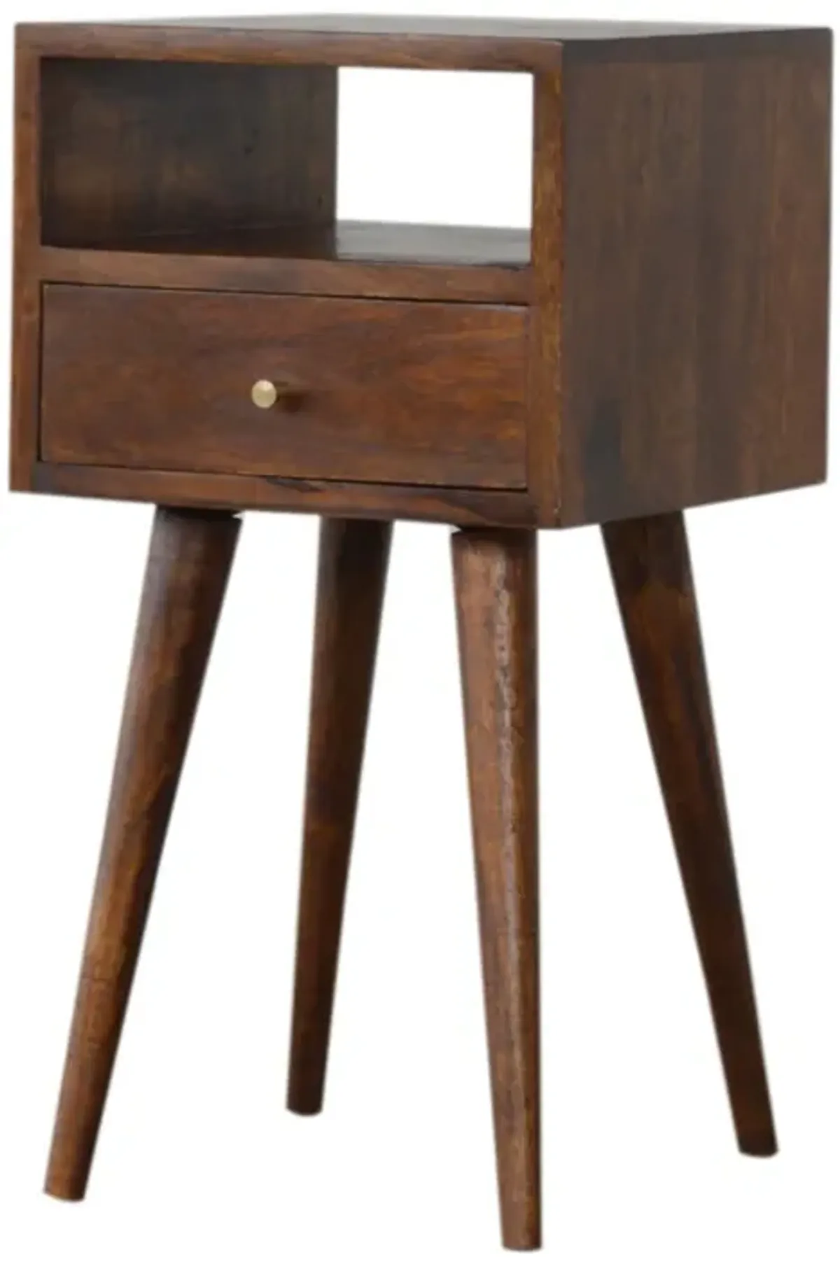 Mini Chestnut  Solid Wood 1 Drawer Nightstand