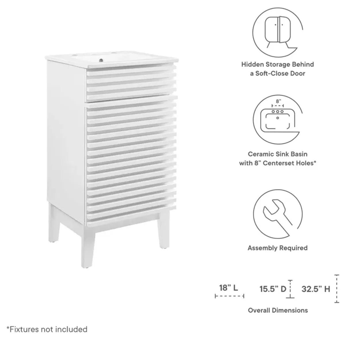 Render 18" Bathroom Vanity Cabinet