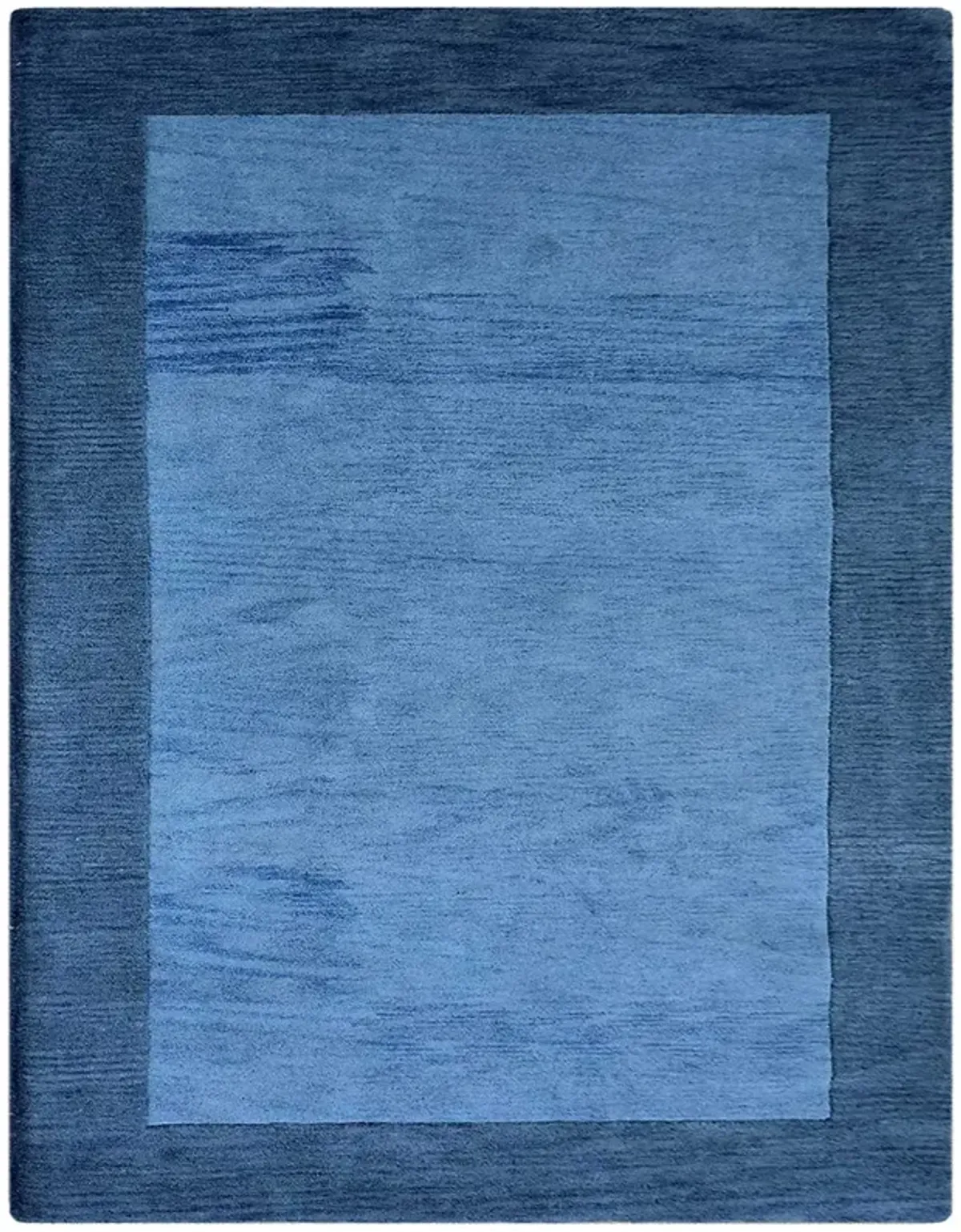 RUGSOTIC CARPETS HAND TUFTED WOOL ECO-FRIENDLY AREA RUGS  - 8'x11', Rectangle Shape, Blue, Contemporary Modern Design, High Pile Thick Handmade Area Rugs for Living Room, Bed Room (K00201)