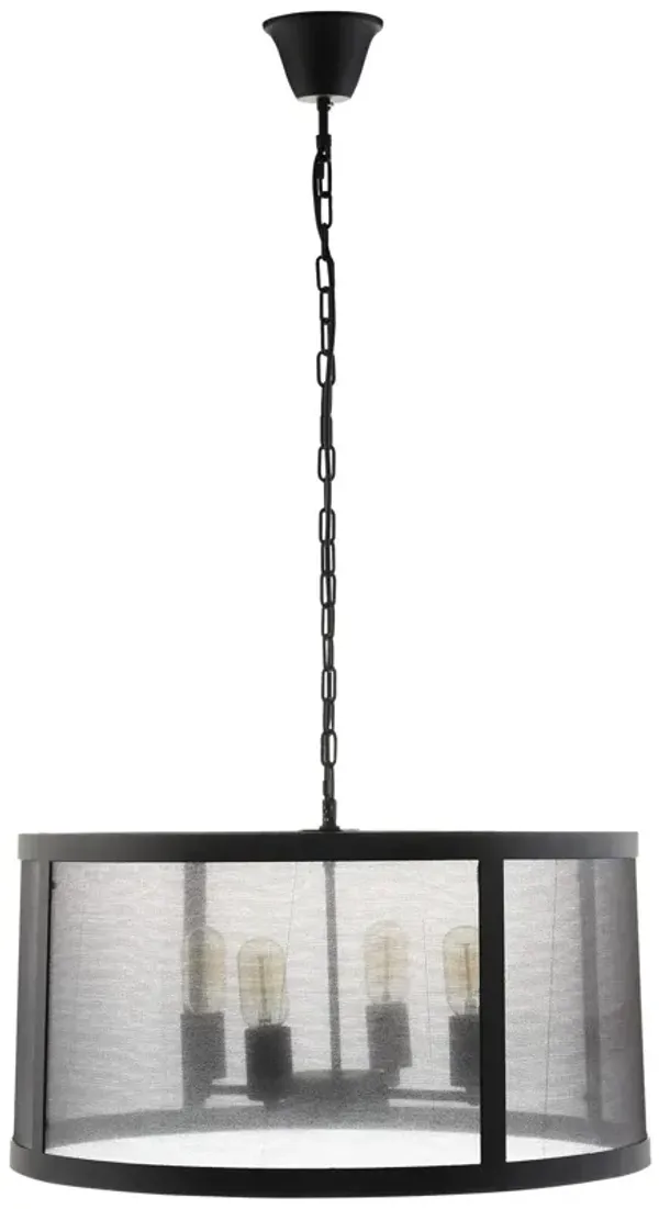 Modway Frost Steel Metal Ceiling Light Pendant Chandelier in Black