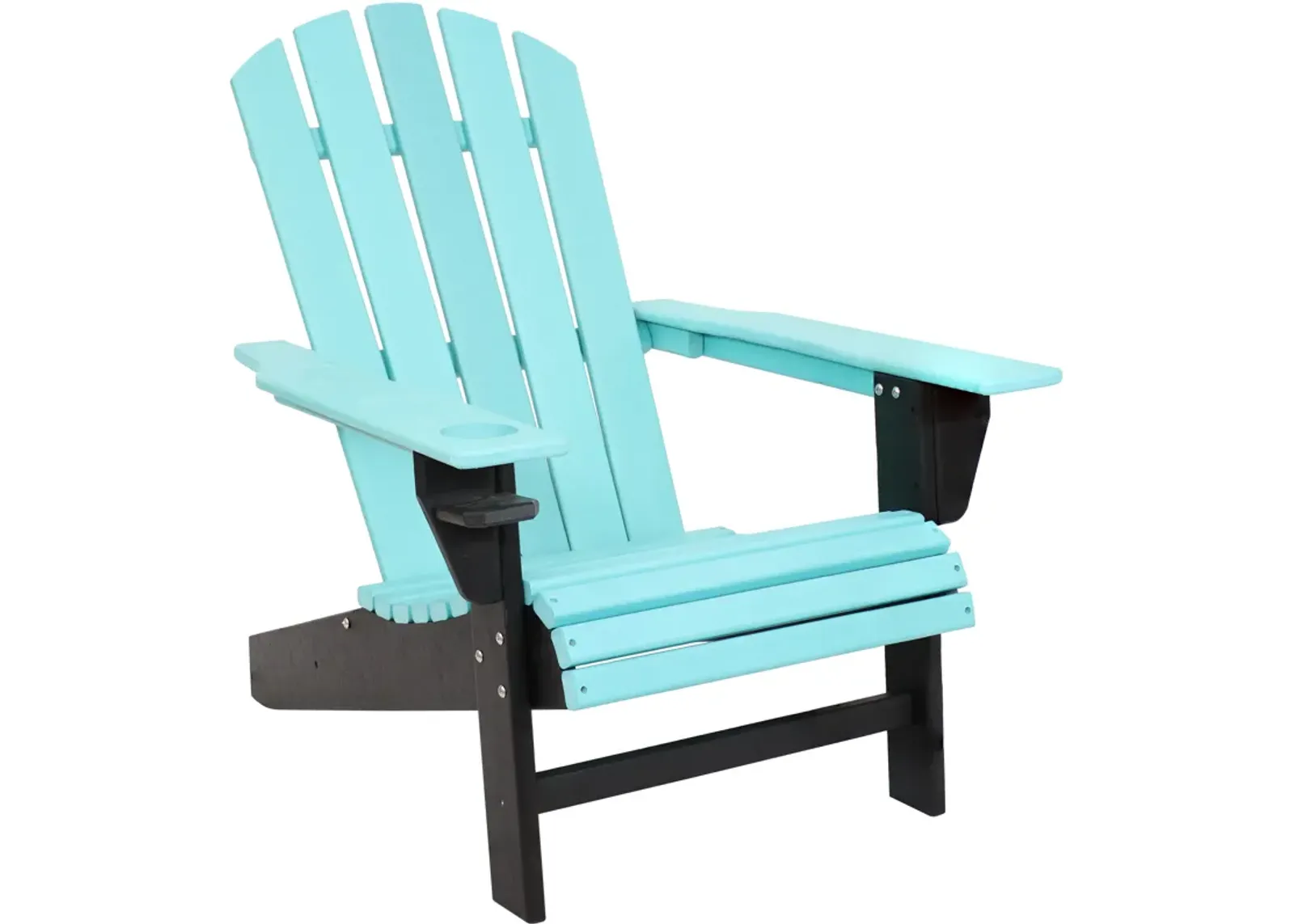 Sunnydaze All-Weather Adirondack Chair with Drink Holder