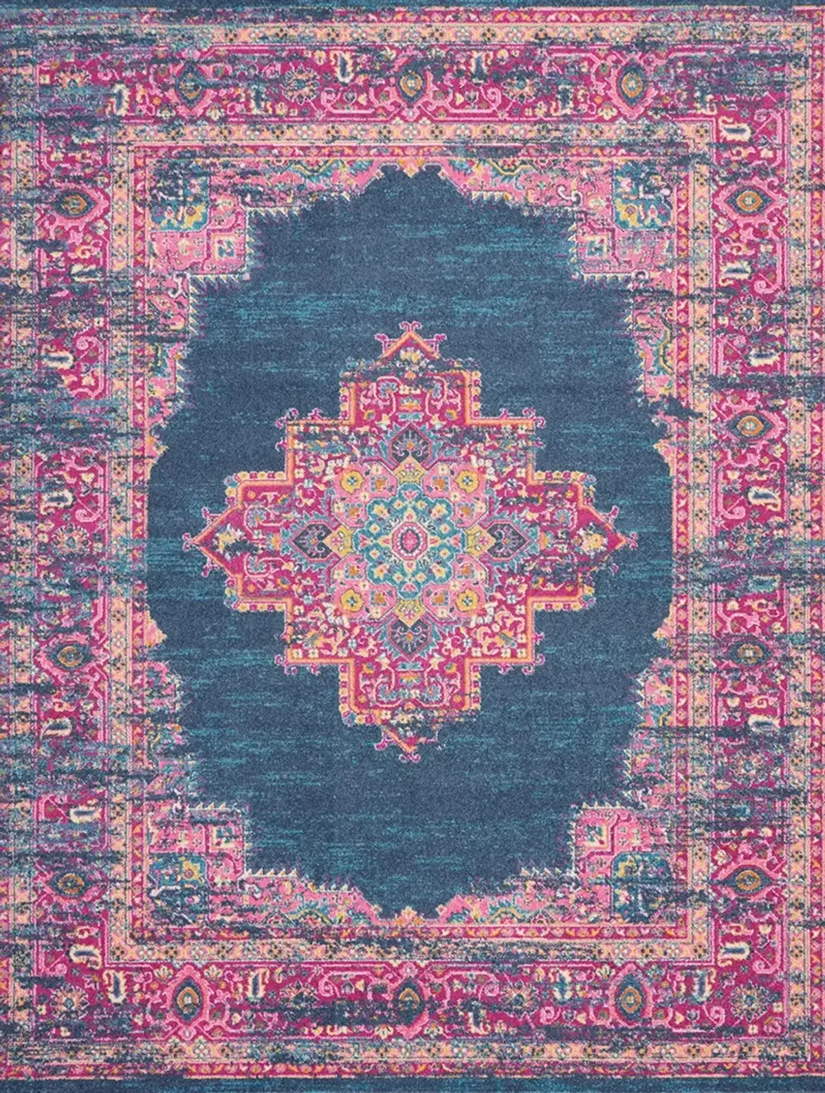 Passion PSN03 Ivory/Fuschia 5' x Round Rug