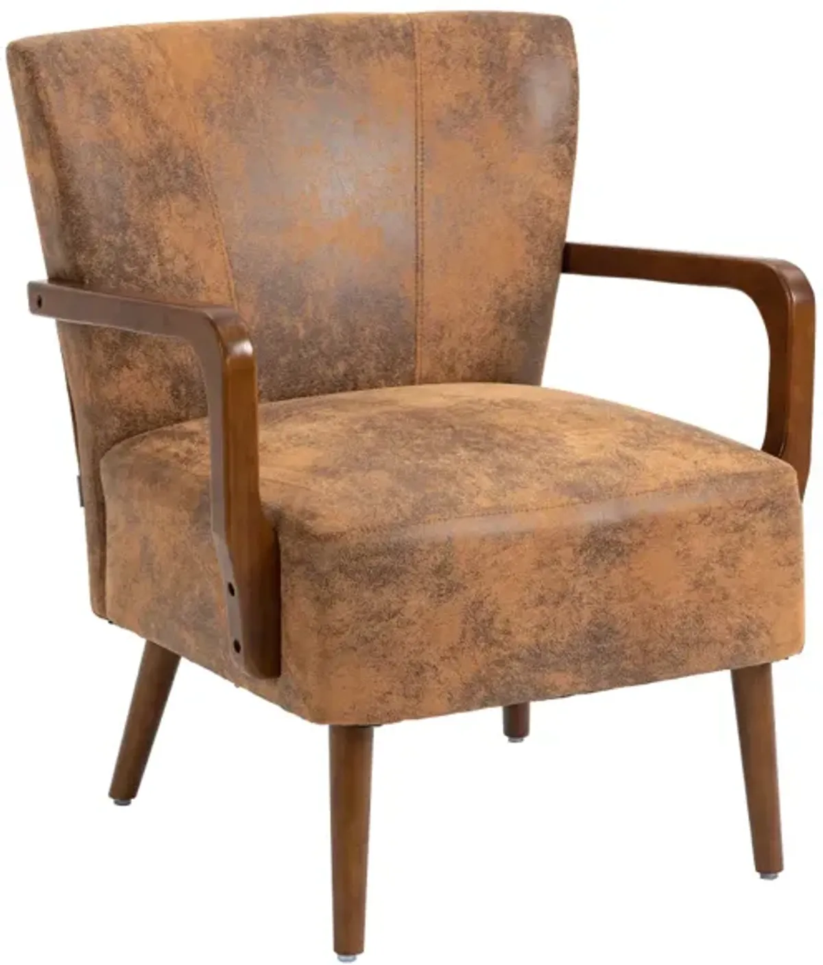 Wood Frame Armchair, Modern Accent Chair Lounge Chair For Living Room