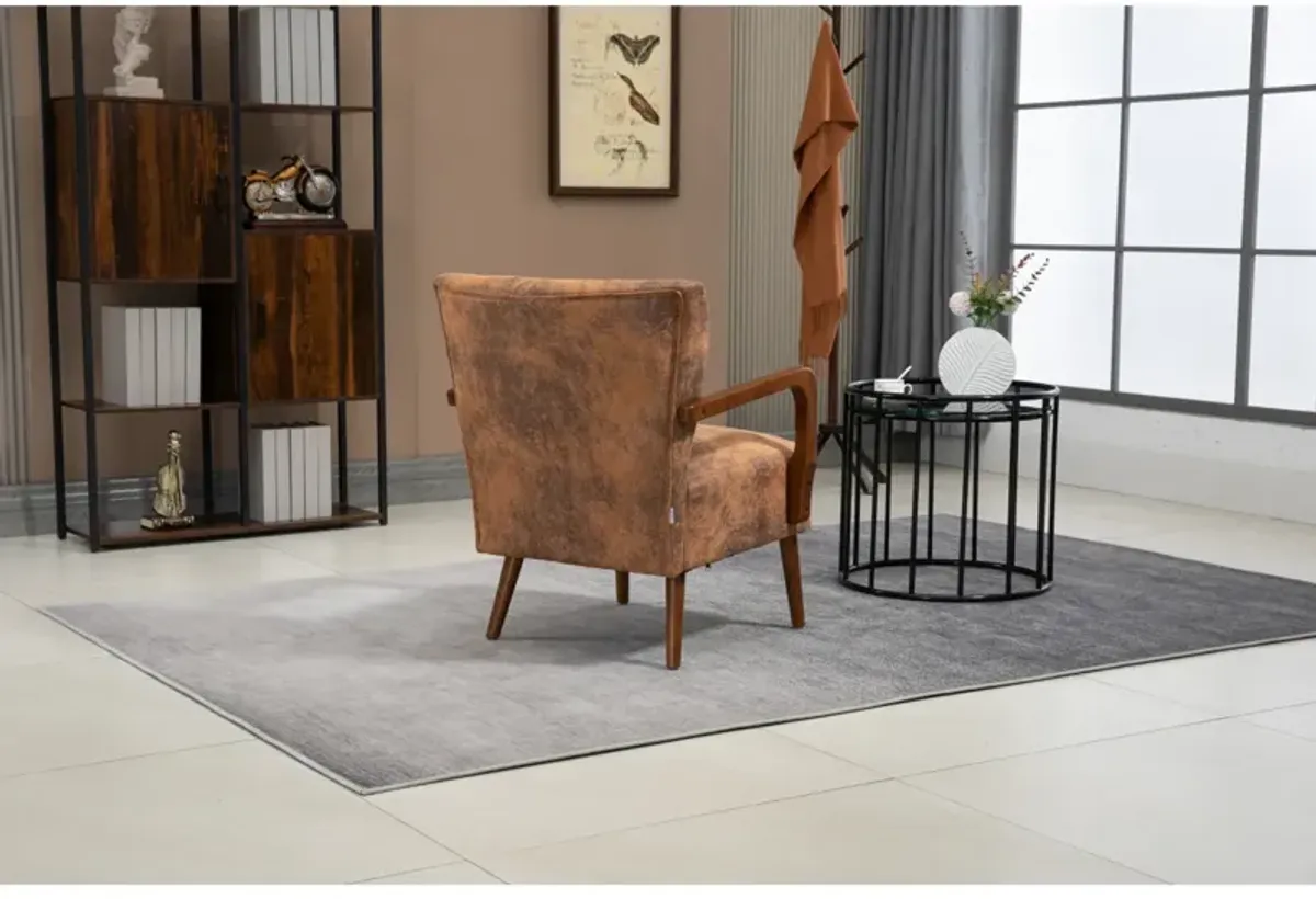 Wood Frame Armchair, Modern Accent Chair Lounge Chair For Living Room