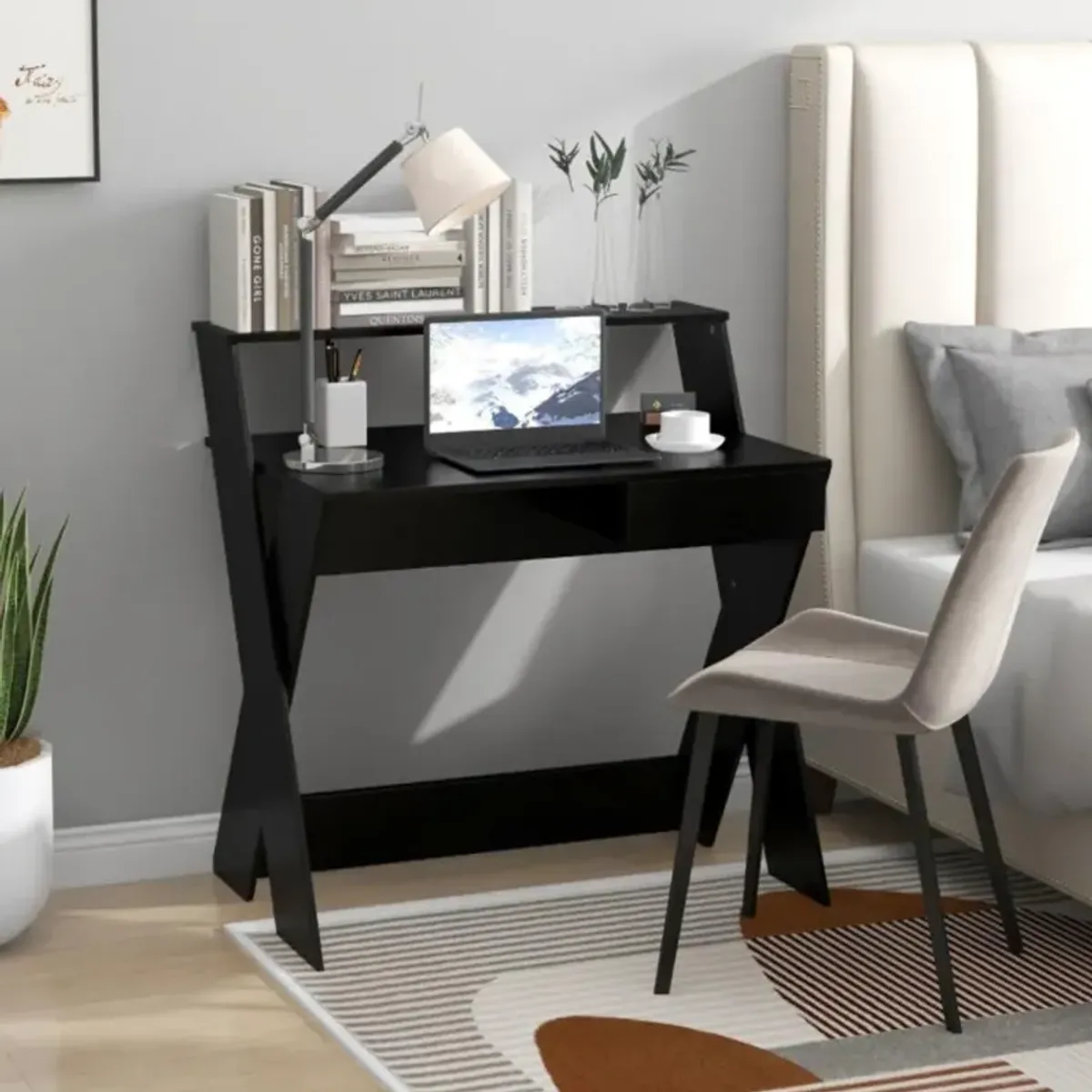 Hivvago Small Computer Desk with Storage Drawer