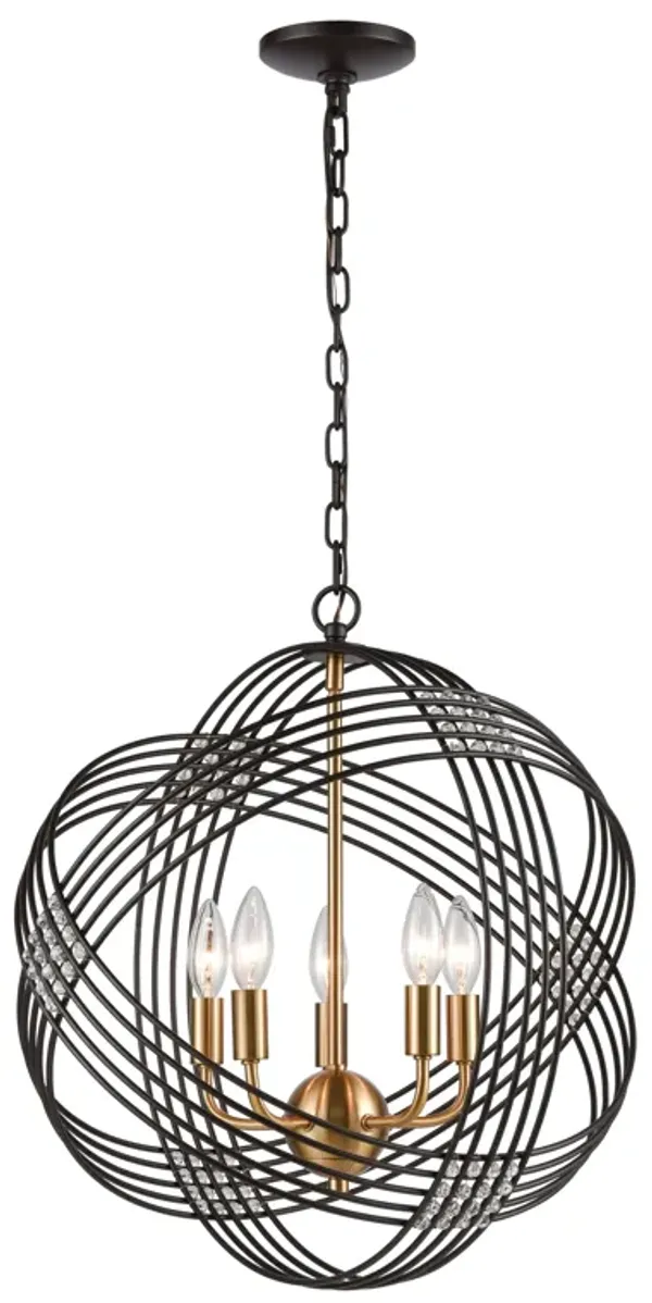 Concentric 19'' Wide 5-Light Chandelier