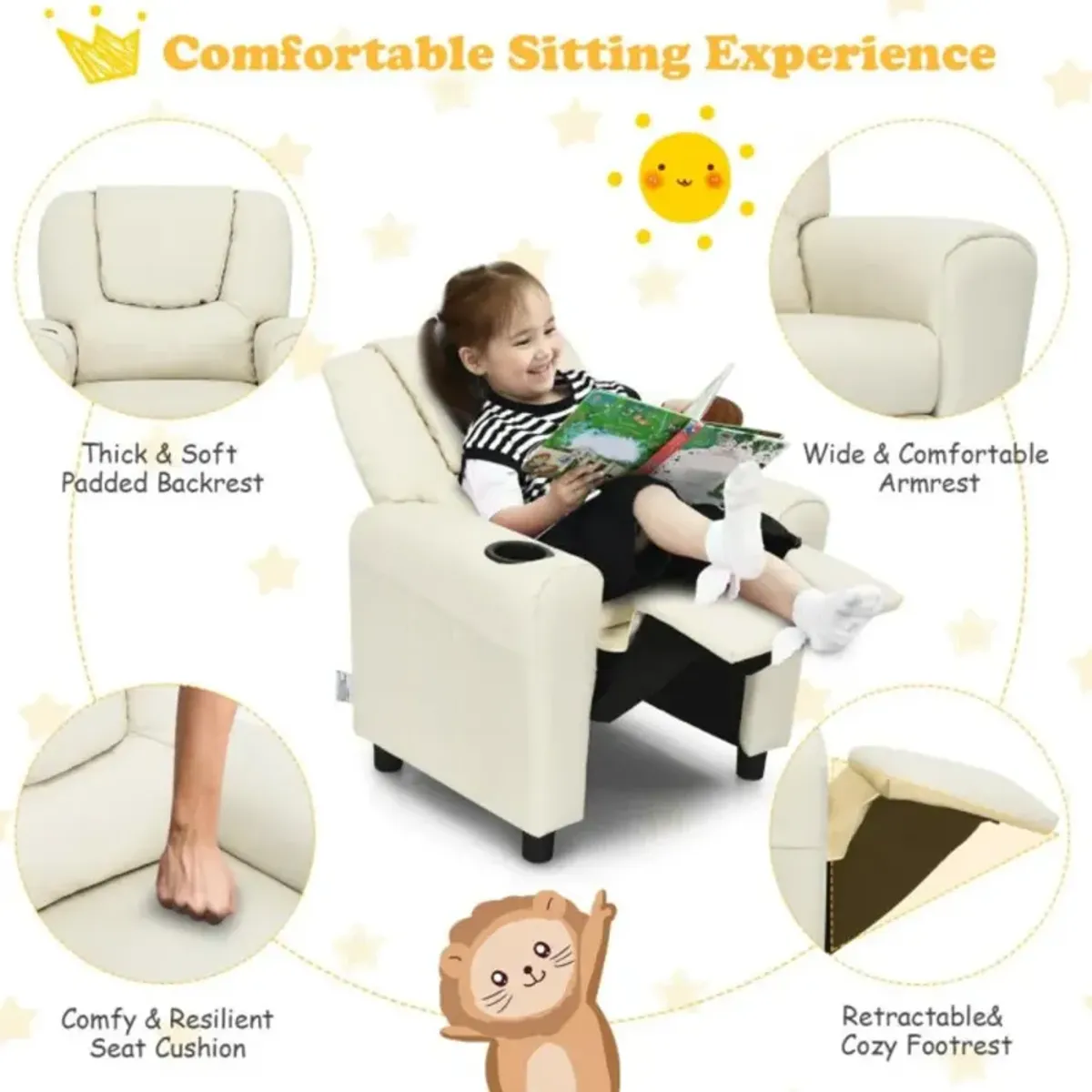 Hivvago Kids Recliner Armchair Sofa