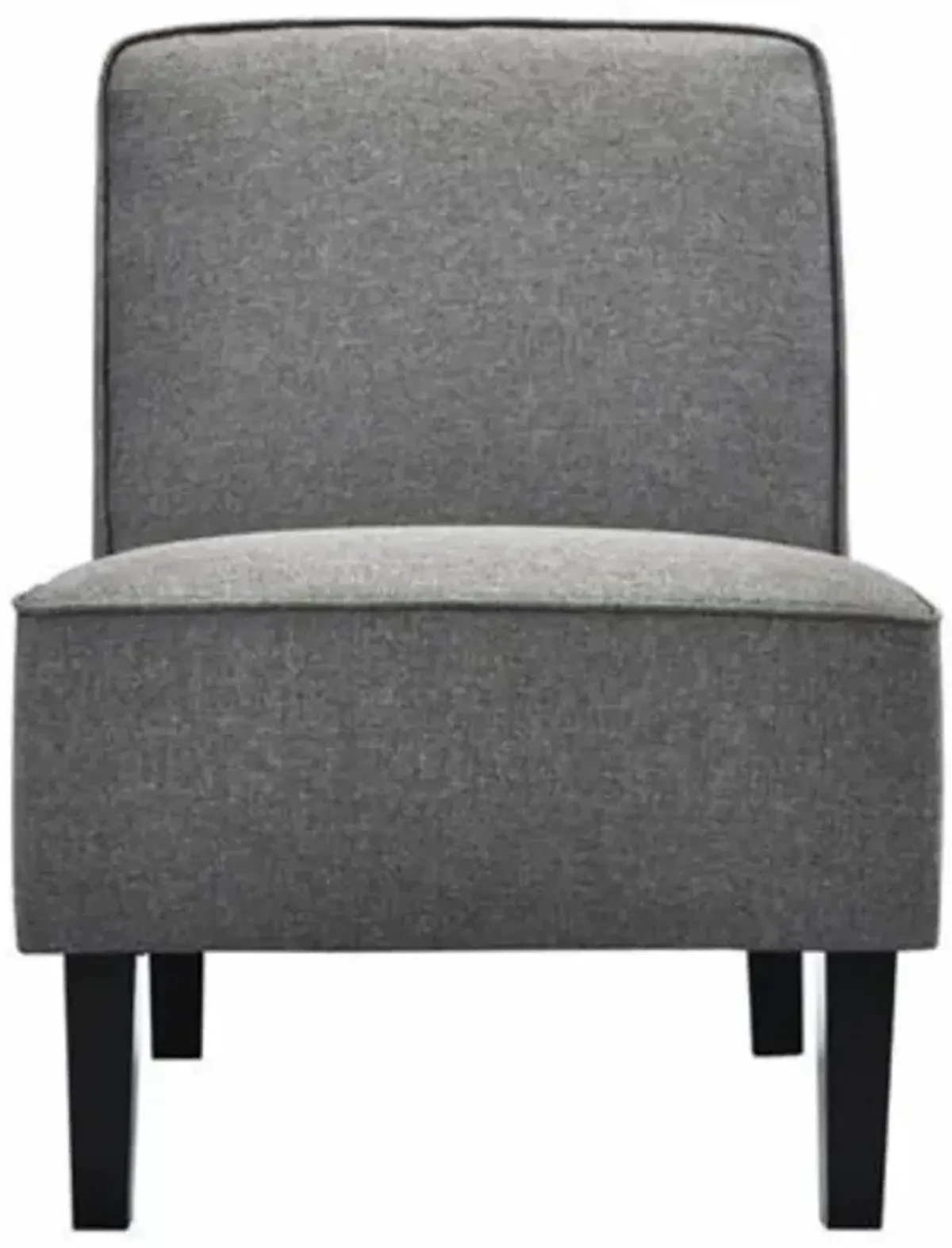 Contemporary Decor Solid Armless Accent Chair-Gray