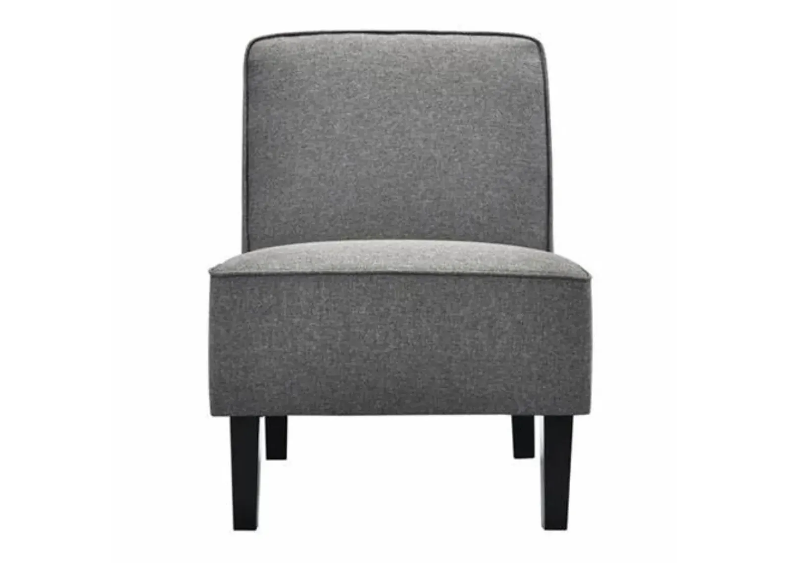 Contemporary Decor Solid Armless Accent Chair-Gray