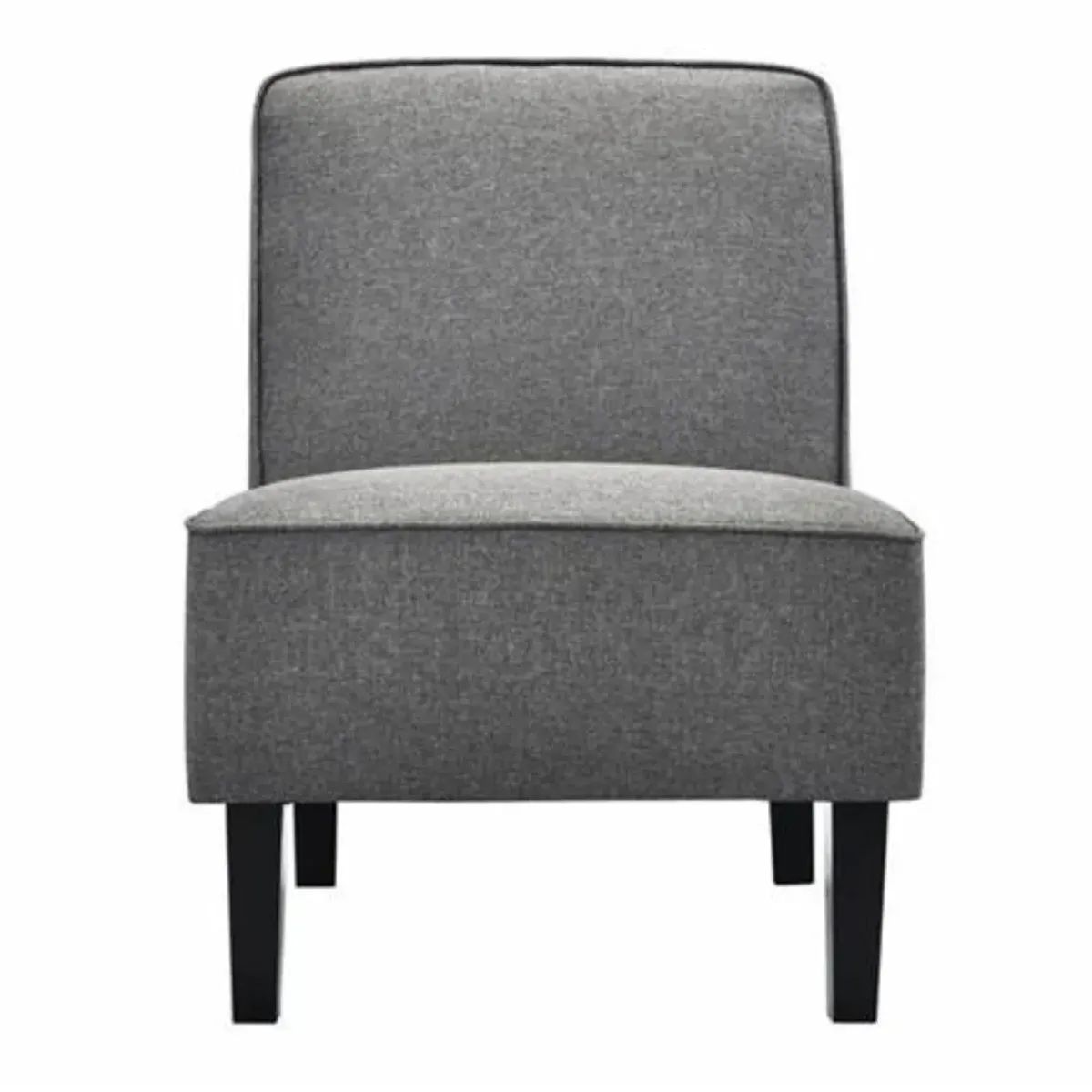 Contemporary Decor Solid Armless Accent Chair-Gray