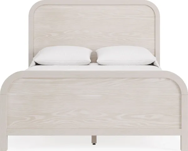 Drake California King-size Wood Platform Bed in Sugar