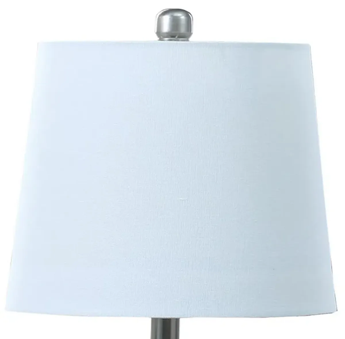 22 Inch Accent Table Lamp, Cactus Designed Body, Metal Base, Blue, White-Benzara