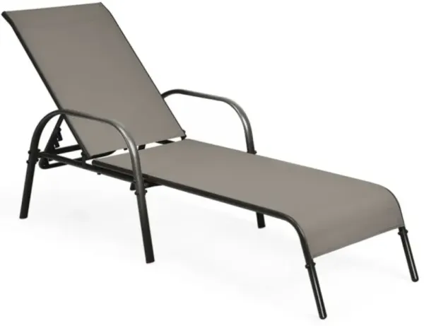 Hivvago Adjustable Patio Chaise Folding Lounge Chair with Backrest