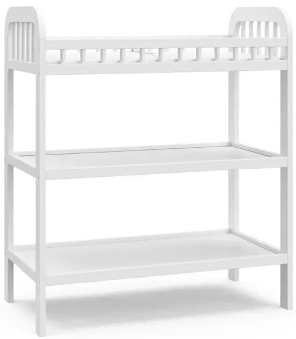 Storkcraft Pasadena Changing Table with Water-Resistant Changing Pad - White