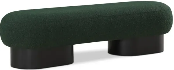 Meridian Furniture Robertson Green Boucle Fabric Bench