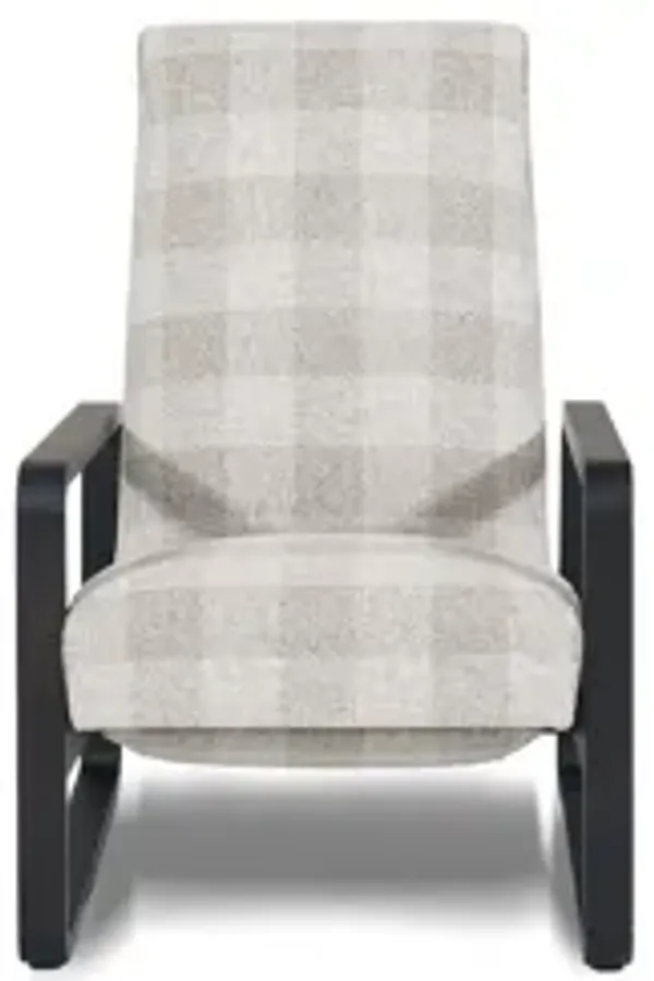 Linen Taupe 27" Recliner with Wood Arm