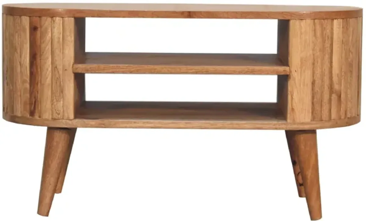 Stripe  Solid Wood Media Unit