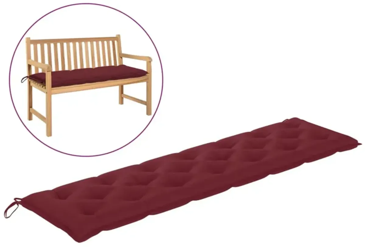 vidaXL Garden Bench Cushion Wine Red 78.7"x19.7"x 2.8" Fabric