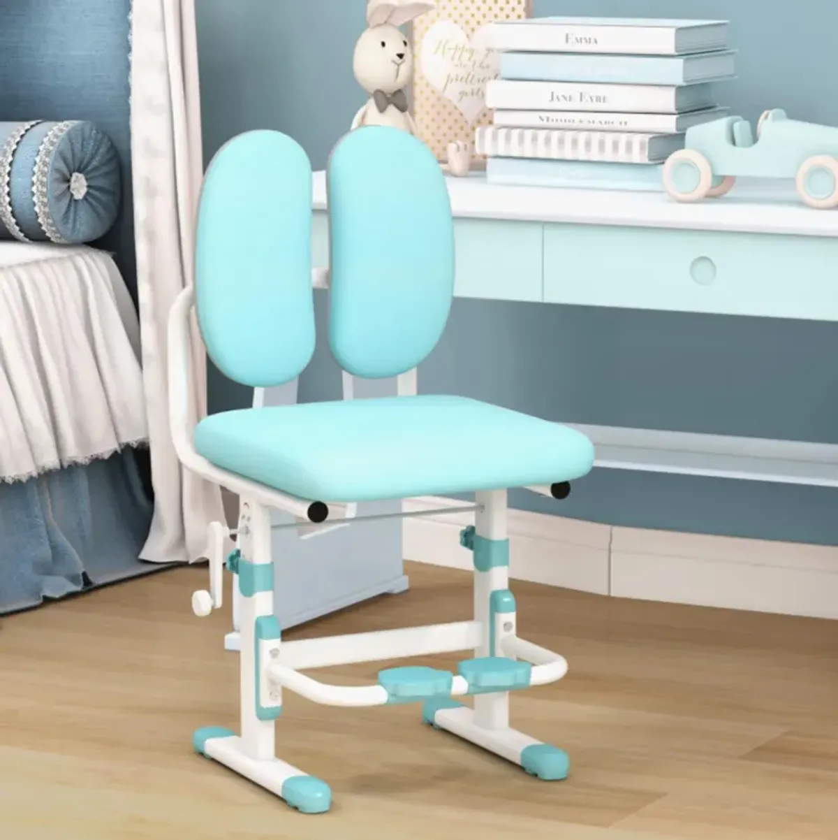 Hivvago Ergonomic Height-adjustable Kids Study Chair with Double Back Support