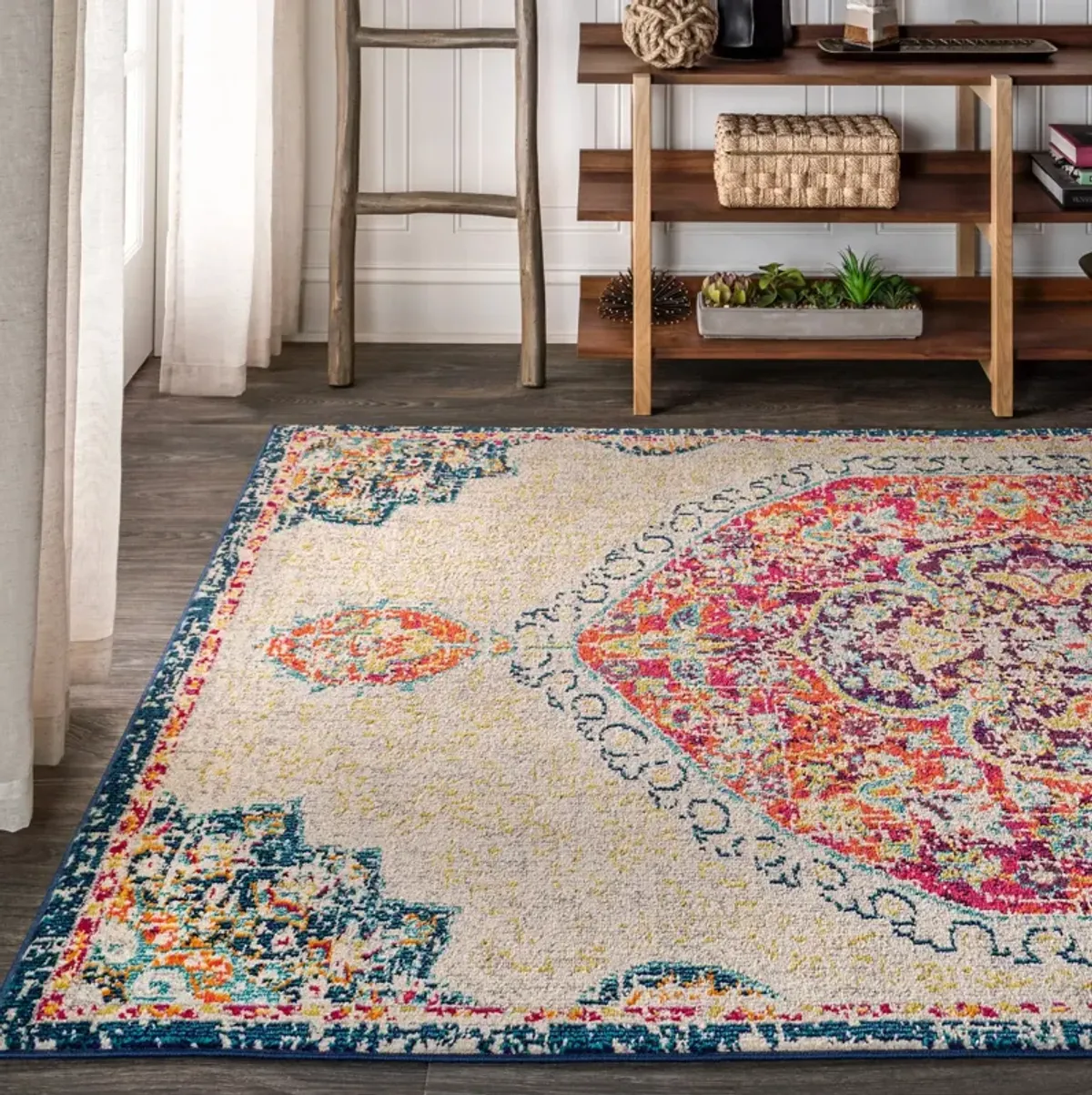 Imara Bohemian Flair Boho Vintage Medallion Area Rug